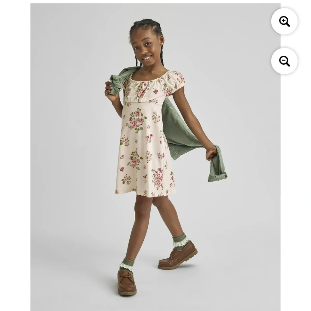 The Children’s Place Girls Floral Fit and Flare Dress Size XL (14) NWT